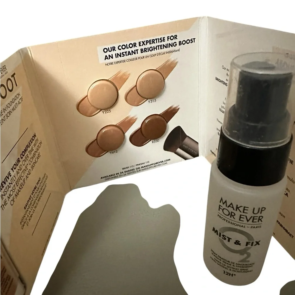 Make Up For Ever O2 Mist & Fix 24Hr Hydrating Setting Spray Travel Size bundle